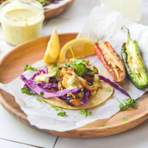 EASY VEGAN "FISH" OYSTER MUSHROOM TACOS featured pic