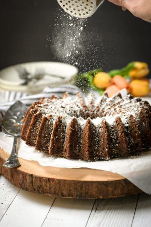 carrot cake with brandy